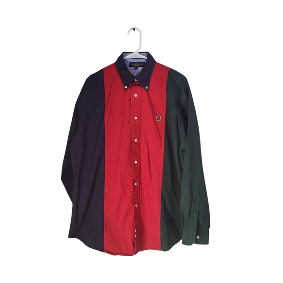 Tommy Hilfiger Other - VTG 90s TOMMY HILFIGER GOLF Men's SZ M Long Sleeve Button Down Shirt Colorblock